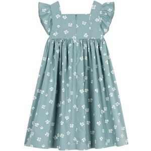 Petit Bateau Mouwloze jurk voor meisjes, Groen/Wit, 8 jaar