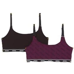 HUGO Vrouwen Twin Bralette Design, Helder paars, M