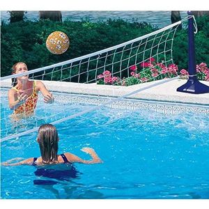 Kerlis 08231 Volleyset voor zwembad, net uittrekbaar tot 7 m, verzwaarde voeten, kleur: blauw, 8231