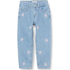 NAME IT Nmfbella Shaped Emb Jeans 3285-Be, blauw, 110 cm