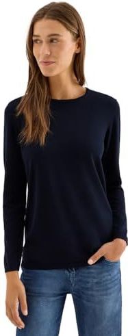 Cecil - Gebreide Trui - Urban Dark Blue - Lange Mouwen - Ronde Hals