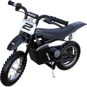 Razor – MX125 Dirt Rocket elektrische dirtbike met stickers voor kinderen vanaf 7 jaar, 8 mijl per uur maximumsnelheid en 40 minuten rijtijd, 12 V 5 Ah batterij
