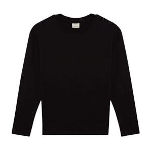 DeFacto Stijlvolle en comfortabele shirts met lange mouwen, truien en onderhemden voor jongens zwart 7/8 Y, zwart, 7-8 Jaar