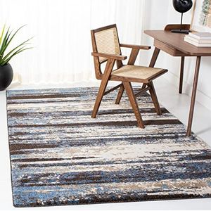 Safavieh Retro tapijt, RET2138, geweven polypropyleen RET2138 120 x 180 cm crme/blauw.