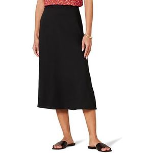 Amazon Essentials Georgette midi-rok voor dames, zwart, 6