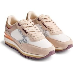 Gioseppo - Foley - Sneakers - Suède - Glanzend Detail - Platformhoogte 3.2 cm