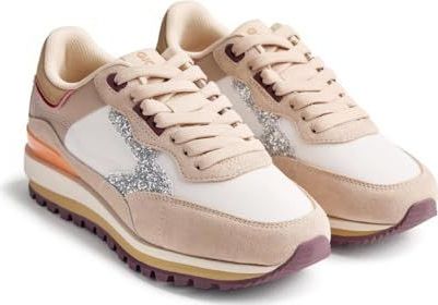 Gioseppo - Foley - Sneakers - Suède - Glanzend Detail - Platformhoogte 3.2 cm