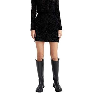 DeFacto Gebreide rok voor dames (Zwart, L), Antraciet melange, L
