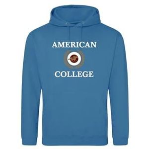 AMERICAN COLLEGE USA Sweatshirt Sweatshirt Print Warme Kleding Unisex Kinderen Jongens en Meisjes Casual Model ACSCW7 Indigo 14 Jaar, Indigo, 14 ans