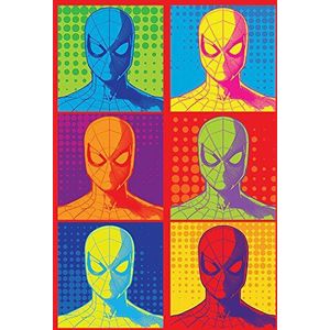 Spider-Man Homecoming-Pop Art 60 x 80 cm canvas print, katoenmix, meerkleurig, 60 x 80 x 3,2 cm