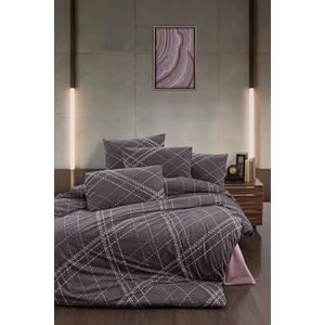 Nuit Des Rêves Ranforce Single Quilt Coverset, 135 x 200 cm, 100% katoen, plum/rood/roze/groen, machinewasbaar, 145 draden count, button en envelop sluiting, gezellig en stijlvol beddengoed