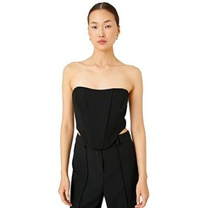 Koton Dames strapless corset looking torsolette blouse, zwart (999), 36