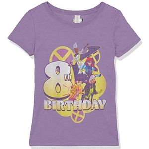 Marvel Little, Big Classic Xwomen 8e verjaardag, meisjesshirt met korte mouwen, paarse bessen, groot, paarse bes, L, paarse bes, L, Paarse bes, L