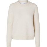 SELECTED - Trui 'Sia Ras' - Lichtbeige - Gebreide Trui