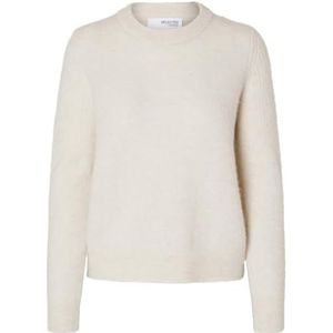 SELECTED - Trui 'Sia Ras' - Lichtbeige - Gebreide Trui