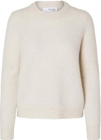 SELECTED - Trui 'Sia Ras' - Lichtbeige - Gebreide Trui