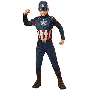Rubie's Officieel kostuum Captain America, Avengers Endgame, klassiek, kindermaat S, 3-4 jaar, lichaamslengte 117 cm