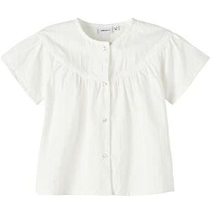 Bestseller A/S Meisjes NMFHILLA SS T-shirt, Bright White, 98, wit (bright white), 98 cm