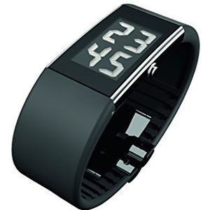 Rosendahl RS43103 Zwart Rubber Strap LCD Horloge, zwart/zwart, armband