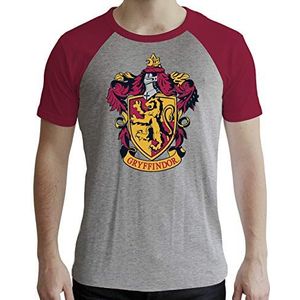 ABYstyle Harry Potter T-shirt Gryffindor heren grijs en rood, Premium, L