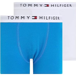Tommy Hilfiger Boy's Trunk, Cerulean Aqua/Wit, 4-5 jaar