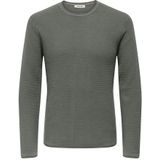 ONLY&SONS - ONSERIC REG 12 STRUC CREW KNIT NOOS - Gebreide Pullover - Gebroken Wit - Regular Fit