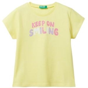 United Colors of Benetton T-shirt voor meisjes en meisjes, Geel 05 g, 18 mesi