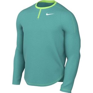 Nike Heren Top M Nkct Df Advtg Top Hz, Washed Teal/Lime Blast/White, DD8370-392, S
