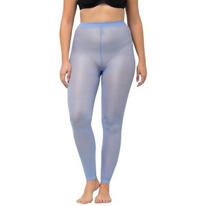 Ulla Popken, Dames, grote maten, kousenlegging, 60den, blauw, 44/46 NL