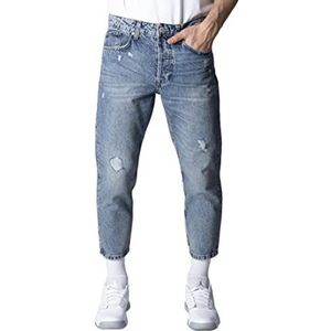 Only & Sons Heren ONSAVI Beam TAP Crop PK 2839 NOOS Jeans, blauw Denim, Standaard (Pack van 3)