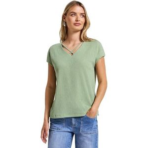 Street One - Dames Shirt - Groen - Met Linten