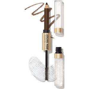 Revlon ColorStay Brow Fantasy, 2-in-1 wenkbrauwproduct: potlood met poederafwerking en heldere fixerende gel doordrenkt met provitamine B5, gaat tot 16 uur mee, 003 middenbruin