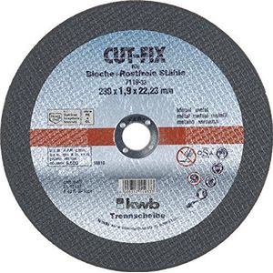 KWB doorslijpschijven voor metaal en roestvrij staal (boring 22.23, extra dun) 1 stuks. 230 x 2,0 mm