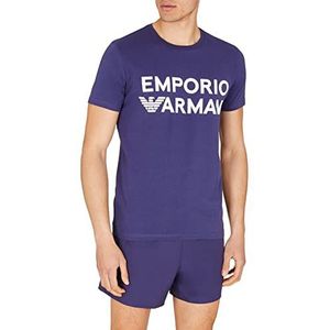 Emporio Armani Swimwear Heren Emporio Armani Logo Band Crew Neck T-shirt, Eclipse, S, eclipse, S