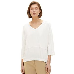 TOM TAILOR Dames T-shirt 1035490, 10315 - Whisper White, XL