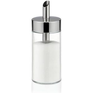 Tescoma Suikerstrooier van glas, geborsteld roestvrij staal, ideaal voor witte/bruine suiker, 225 ml