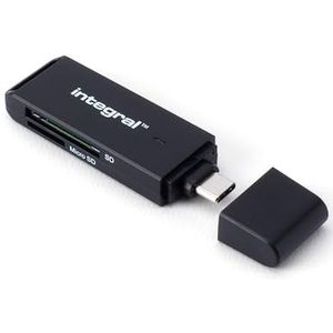 Integral USB C 3.0 Micro SD & SD kaartlezer adapter met twee sleuven - ultrasnelle gegevensoverdracht en compatibel met high-speed interface: SDHC, SDXC, microSDHC en
