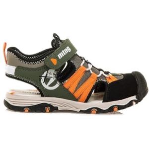 MTNGunisex voor kinderen. 48740 Zwarte sandalen (24), Plat, Klittenband, Casual, kinderkleding