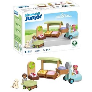 Playmobil Junior: Biologische marktkraam en vorkheftruck