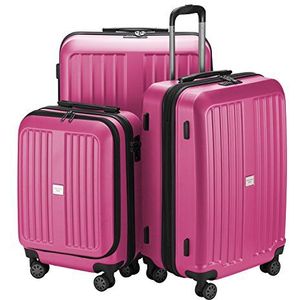 HAUPTSTADTKOFFER - XBERG koffer trolley reiskoffer harde schaal mat (S, M, L), magenta mat., Set, Kofferset