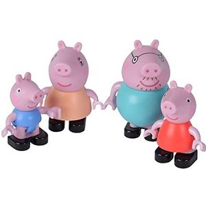 BIG-Bloxx Peppa Pig Peppa's Family - mama en papa wutz, schorsch en peppa, aanvulling op de speelsets van de Big-Bloxx-serie, 4 speelfiguren, voor kinderen vanaf 18 maanden