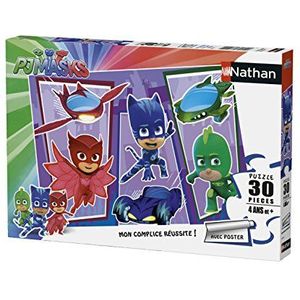 Nathan 86357 puzzel – pyjamasques en de super voertuigen – 30-delig