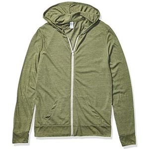 Alternatieve mannen Basic Eco-jersey Zip Hoodie Hooded Sweatshirt met capuchon