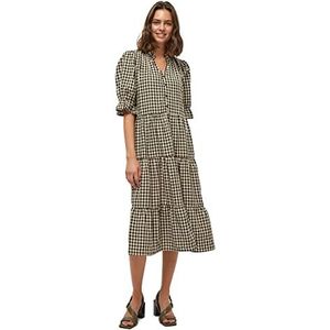 Minus Roka casual jurk voor dames, Nomad Sand Checked, 42