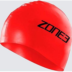 ZONE3 Siliconen badmuts voor heren en dames - 48 g (rood)