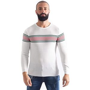 Just Emporio Trui voor volwassenen, heren, wit/groen/rood, wit/groen/rood, L