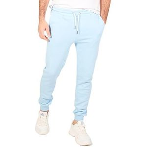 JUST EMPORIO Effen fleece broek voor volwassenen heren, Lichtblauw., M