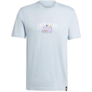 adidas - Codes Linear Graphic - T-shirt - Blauw