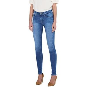 ONLY ONLBLUSH Skinny Jeans voor dames, middelhoge taille, skinny fit jeans, blauw (medium blue denim), L / 30L