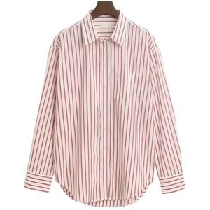 REL Classic POPLIN gestreept shirt, rood, 32